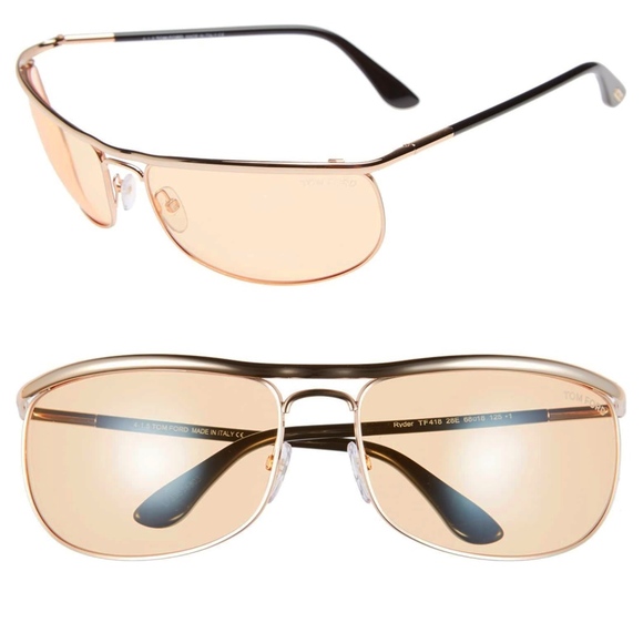 New TOM FORD Ryder Rose Gold Orange Sunglasses